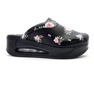 SOFT LINE anatomska klompa - crni cvijet